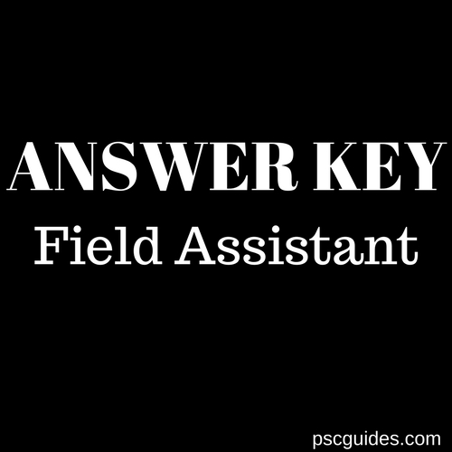 Kerala PSC Field Assistant Answer Key
